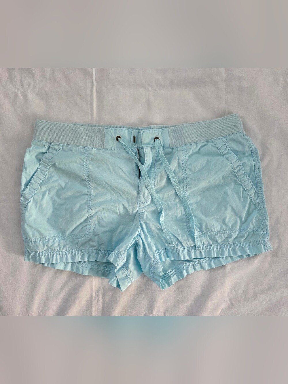 a.n.a Light Blue Drawstring Shorts